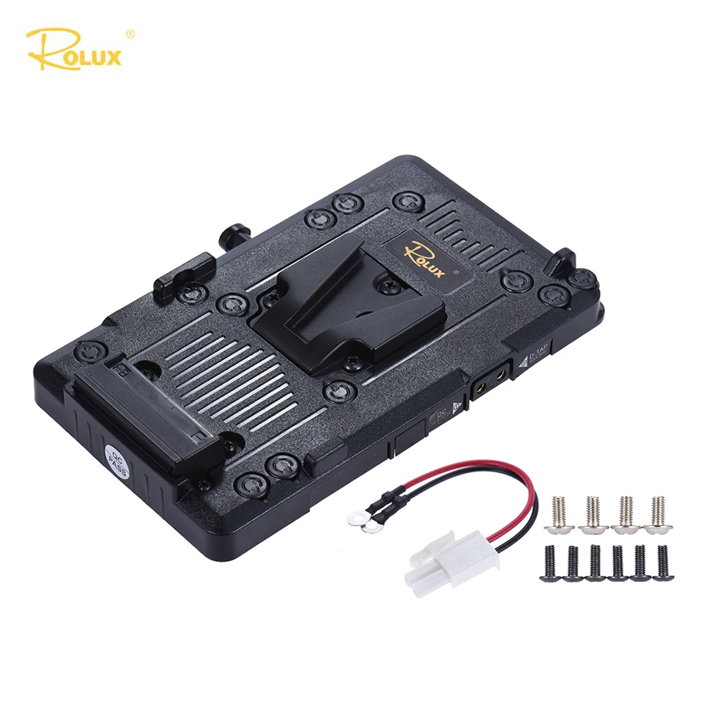 Rolux RL-IS2 V-mount V-lock DIY Блок питания для Sony BMCC BMPCC светодиодная подсветка видеокамеры |