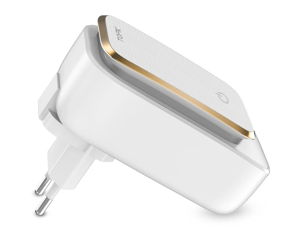 TOPK 4.4A(макс.) 22W 4-Порты и разъёмы ЕС Светодиодный светильник автоматической идентификации стены Зарядное устройство для iPhone X 8 Plus для samsung S9 S8 Xiaomi huawei Зарядное устройство адаптер