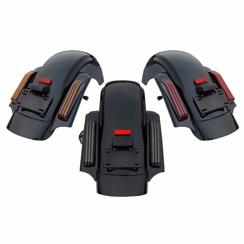 Motorcycle LED Rear Fender System For Harley Touring Road King Street Glide Ultra Limited 2014-2020 Red Smoke Orange