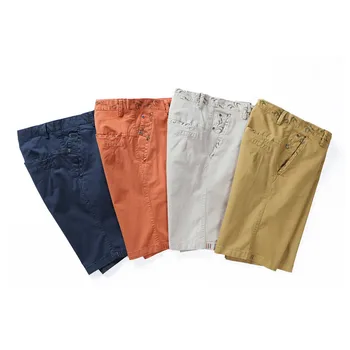 

2020 Summer Fashion Solid Shorts Men Cotton Slim Fit Knee Length Casual Cargo Baggy Shorts Men Clothes High Quality Plus Size 38