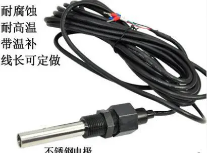 US $1.402.00 20PCS Industrial Online Conductivity Meter Probe EC Meter Conductivity Meter Electrode High Temperature Stainless Steel Sensor