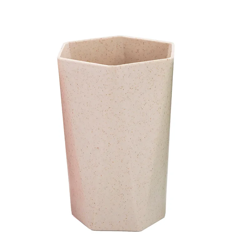 Mouthwash Cup Wash Cup Geometry Couple brush teeth Cup Nordic Wind Water Cup Wheat Straw Toothbrush Holder Geometric (2)