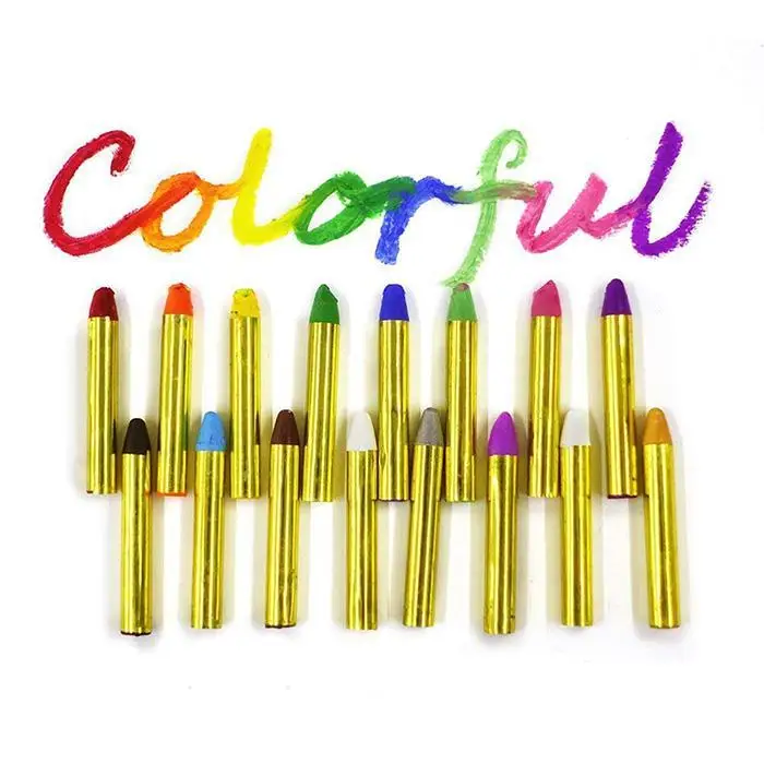 Детские цветные карандаши для лица, набор, масляные краски для тела, 90 г, более 5 лет, клоун, обычные вееры, дьявол, призрак, вечерние