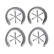 4 шт., обувь для верховой езды, оборудование для верховой езды, аксессуары для всадника, прочные скачки, подковы из алюминиевого сплава с гвоздями