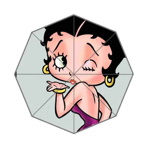 Горячая на заказ Betty Boop Лучший милый, симпатичный дизайн Портативный Модный стильный полезный складной зонтик#-efw1 - Цвет: Светло-желтый