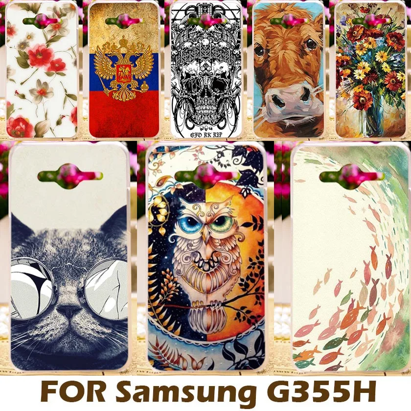 

AKABEILA Cases Covers For Samsung Galaxy Core II 2 G355M duos G355H Core2 G355 G3556D Core 2 G3559 G3558 Cover Shell Skin