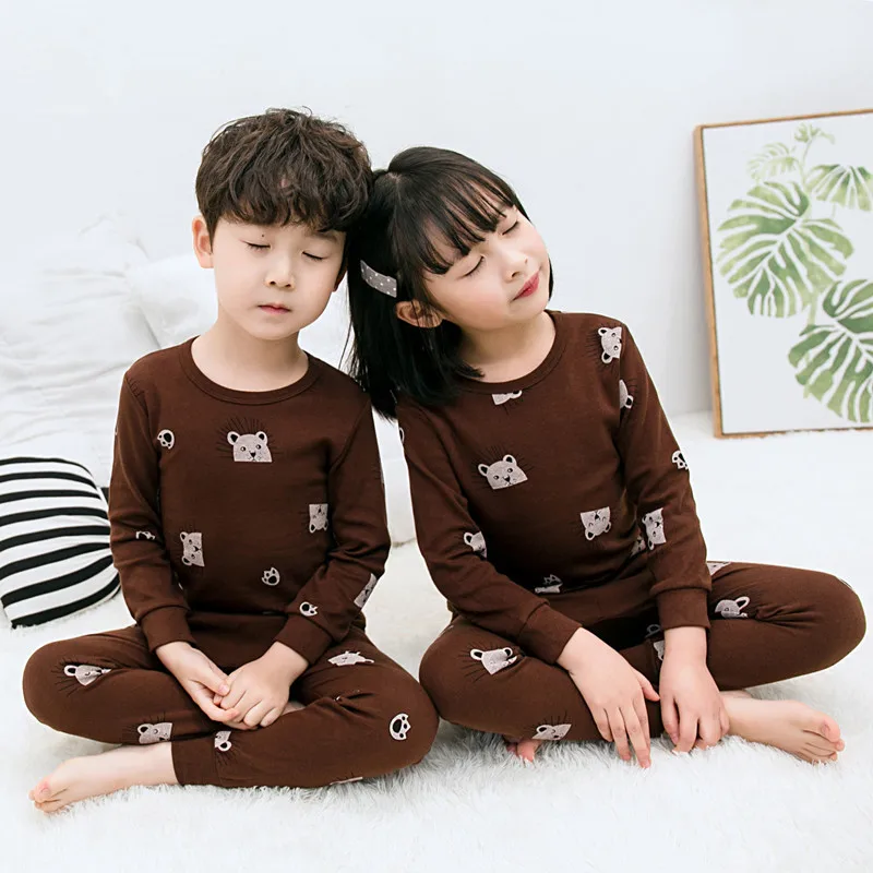

Autumn Winter Kids Pajamas Sets Baby Girl Clothes Cartoon Pyjamas Kids Pijamas Infant Boys Girls Long Sleeve T-shirt+Pants 2pcs