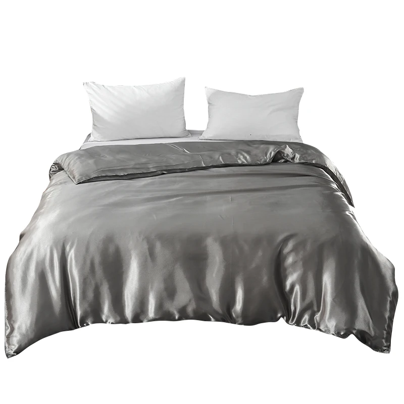 1Pc Solid Color Duvet Cover Single Double King Size Quilt Cover Home Soft Rayon Comforter Cover 200X200