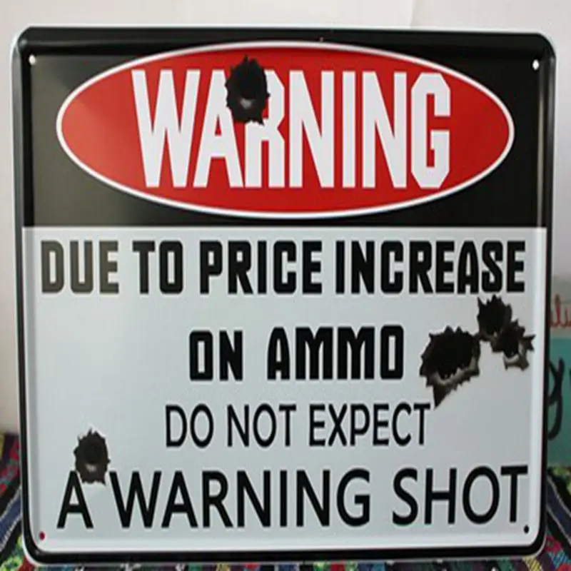 

A WARNING SHOT Metal Poster Retro Wall Decor Vintage Tin Sign ,size 30x20cm