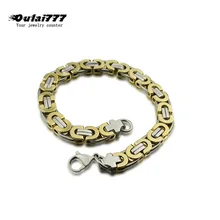 Из нержавеющей стали мужской браслет-амулет Византий на ручная цепная ссылку подарки человек браслет дружбы в стиле «хип-хоп», в стиле рок