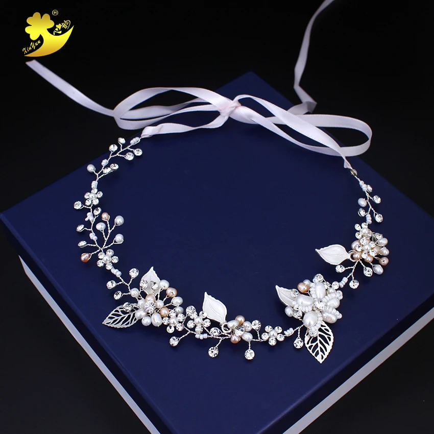 

Xinyun New Luxury Wedding Hair Accessories Bridal Headband Bride Pearl Halo Hair Accessory Hairband Bridesmaid Headpiece Women