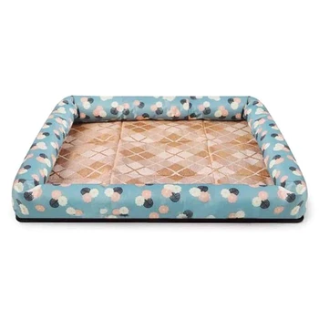

Summer Ice Silk Cool Breathable Oxford Cloth Mat Kennel Waterproof Cool Dog Bed Summer Pet Cat Sleeping Mat Sofa