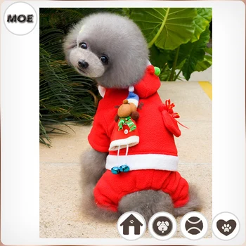 

2016 Christmas Santa Claus Suit Clothing With Socks Jewelry And Elk For Small Dog