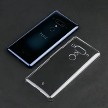 Transparente cristal claro magro estojo protetor duro para htc u12 plus/u12 +