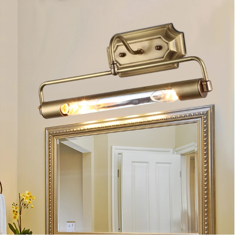 Настенные светильники Ванная комната туалет водонепроницаемый зеркало фары исследование спальня свет Европейский Костюмы магазине салон красоты комод зеркало бра светильник настенный лофт декор