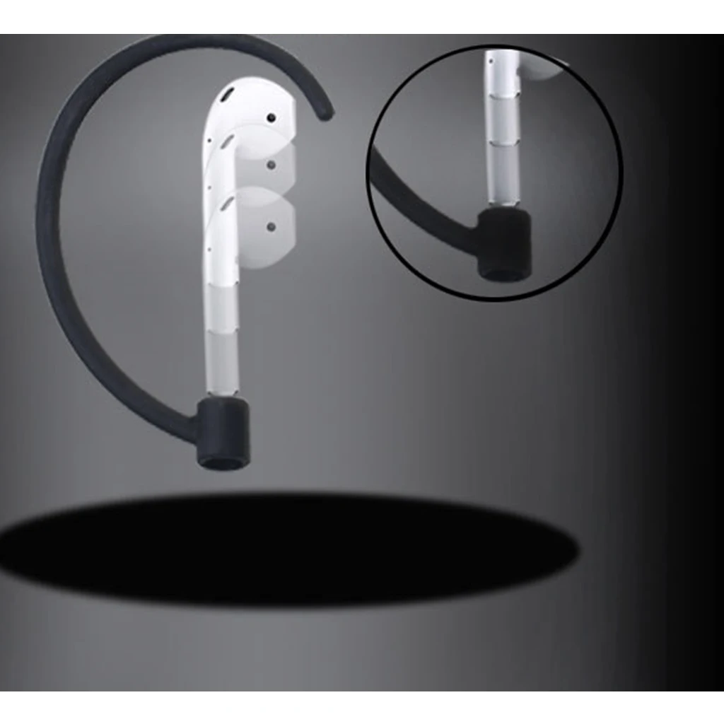 1 Pair Silicone Gel Anti-lost Ear Hook Hang Earloop Holder for Apple AirPods iPhone 7 7Plus 8 8Plus X Earpods Left and Right