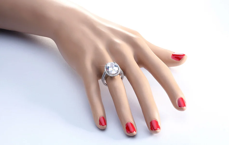 ORSA JEWELS роскошное женское свадебное и обручальное кольцо 6ct большая овальная резка AAA ослепительное CZ серебряное кольцо золотого цвета ROR98