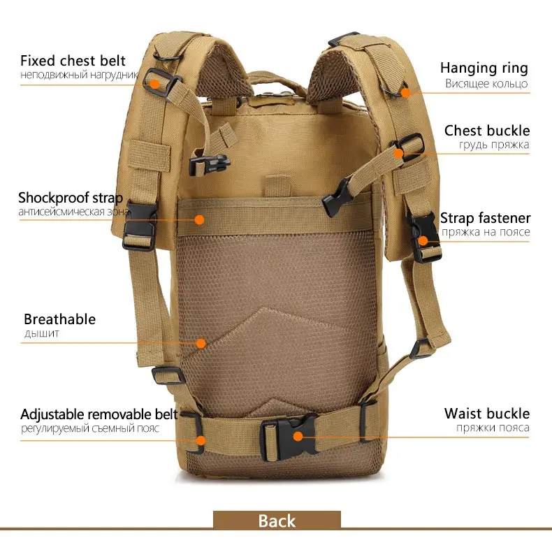 30л военный армейский тактический рюкзак для спорта на открытом воздухе походная Сумка для кемпинга походная камуфляжная Водонепроницаемая дорожная велосипедная большая сумка