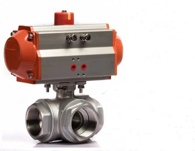 2 inch Stainless Steel 3 Way Ball Valve Types of Pneumatic Valvesin