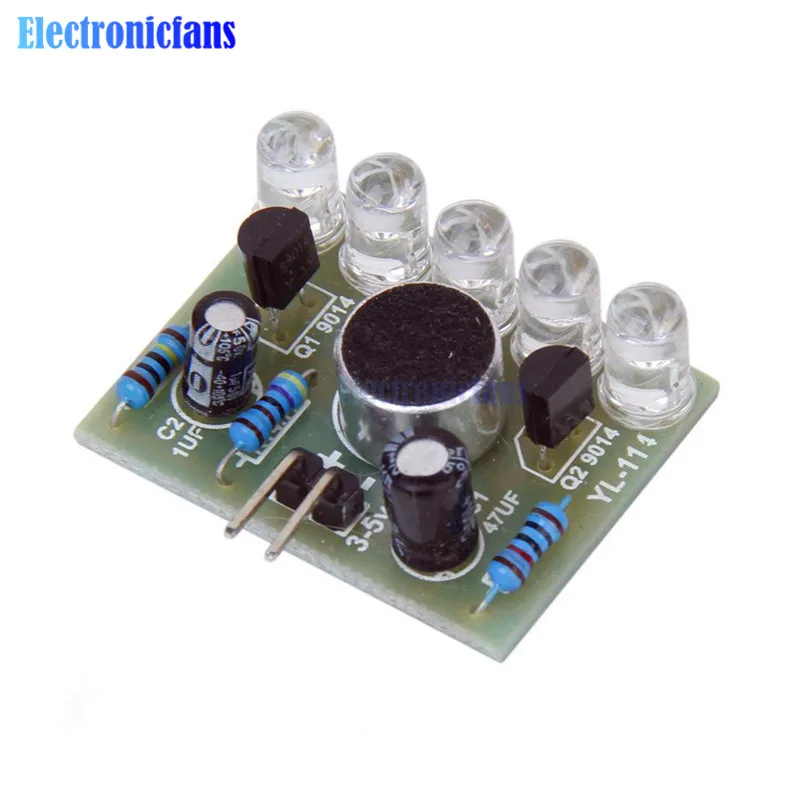 

New 1pc Sound Control LED Melody Lamp Electronic Production Kits Suite DIY Kit 3V-5.5V