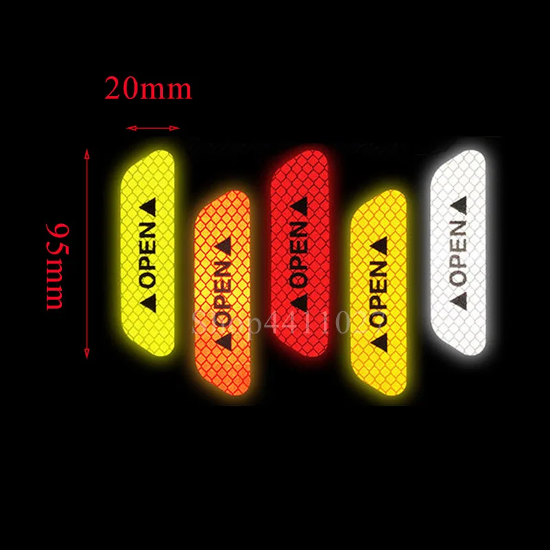 Автомобиль открыть двери автомобиля светоотражающие клейкие ленты Предупреждение Mark Стикеры для Fiat 500 grande punto 188 199 evo ducato панда 169 stilo bravo