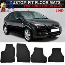 Автомобильный коврик коврики для Ford Focus 2 2004-2010 нейлон черный ковровое покрытие лайнер спереди и сзади салона 2005 2006 2007 2008 2009