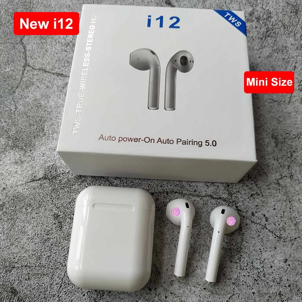 

i12 tws Cordless Wireless Bluetooth touch Headset Bluetooth Earphones PK i10 i13 i14 TWS For phone