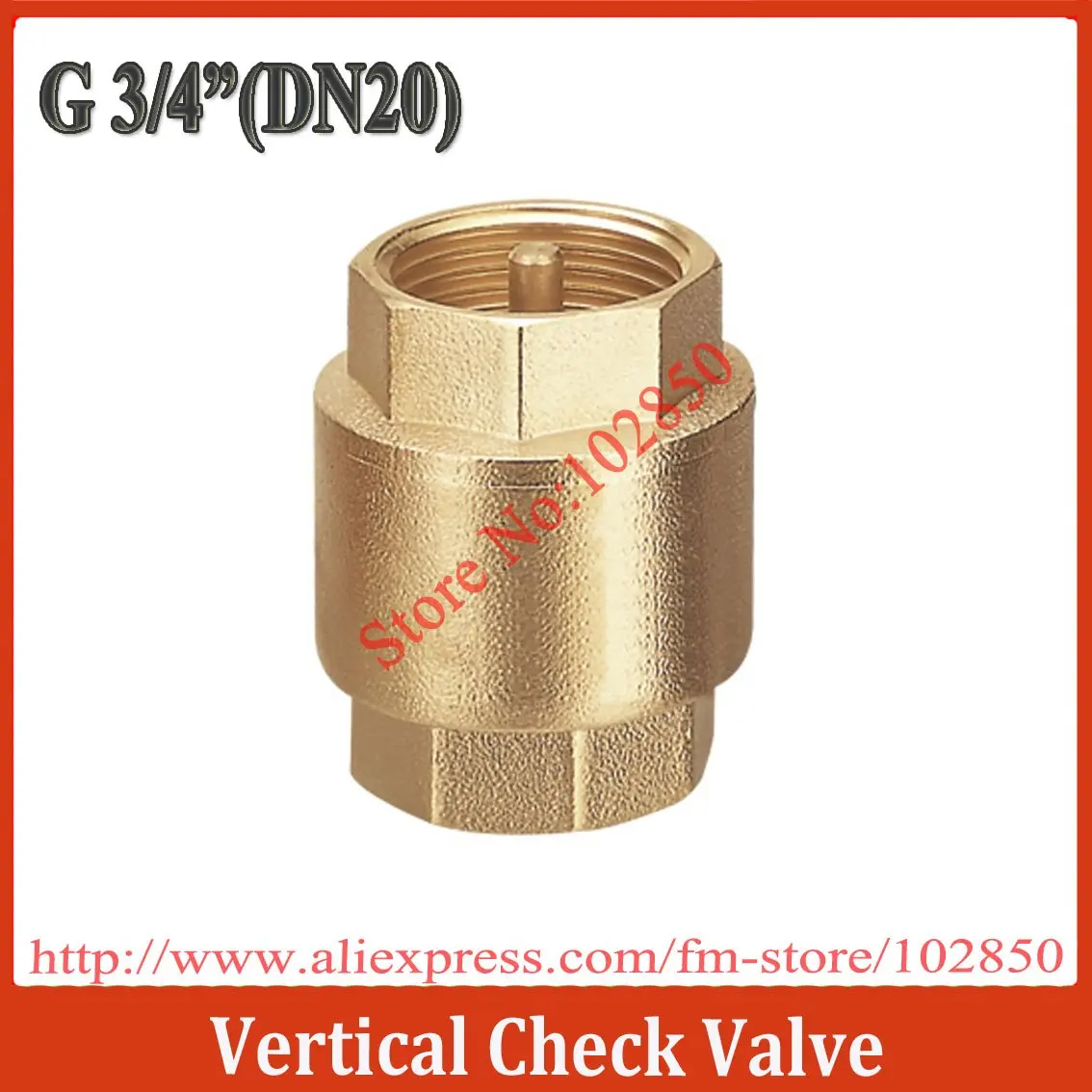 G3/" Вертикаль Латунь обратный клапан для воды, нефти и газа