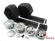 Mato Metal upgraded Tracks, sprockets, idler wheels(with bearings) parts set for Heng Long 3878-1 1/16 1:16 RC Russian KV-1 Tank