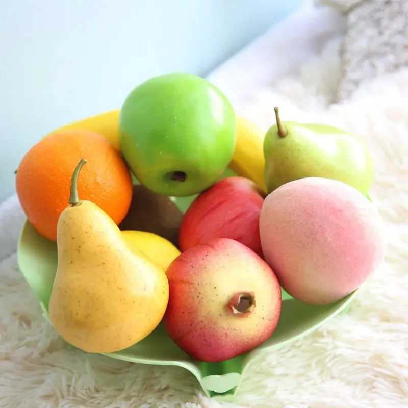 

11pcs Fake Artificial Fruit Decoration Foam Food Model Toy Photography Props 11 Different Types