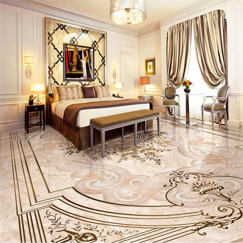 beibehang Custom photo wallpaper mural wall paper European jade relief 3D self adhesive wallpaper floor tiles papel de parede