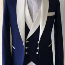 S-5XL Горячая Весна для мужчин модный костюм жилет из трех частей повседневное тонкий свадебное платье