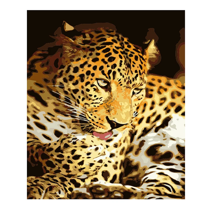 Leopard paw rest Foraging Animal DIY Цифровая живопись по номерам Современная Настенная холст
