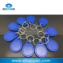 100 шт./лот радиочастотные Брелоки для ключей 13,56 МГц ISO 14443A M1 1K S50 Совместимость FM11RF08 голубой цвет