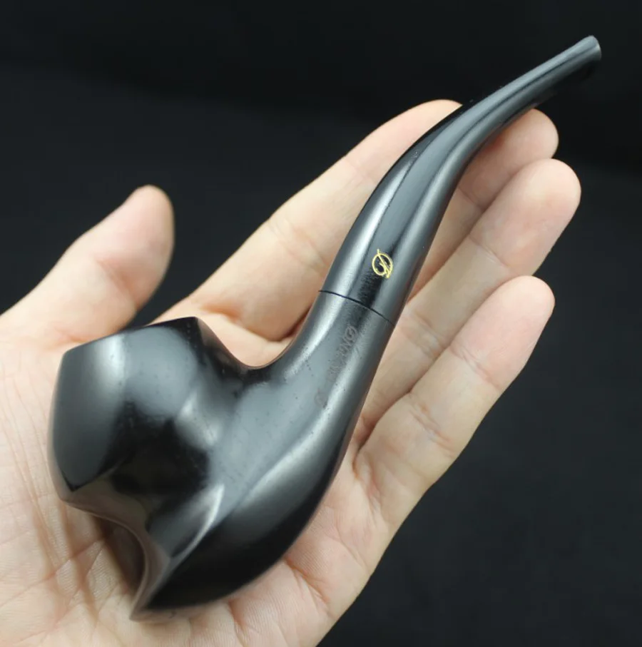 16 Set di strumenti di Natura Fatti A Mano In Legno di Ebano Tubo di Fumo di Tabacco Tubo di Fumo di Legno + Custodia + Supporto + 10pcs 9 millimetri Tubo di Filtri 360h - immagine 6