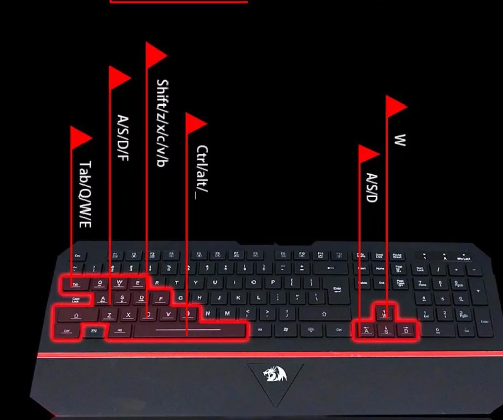 Spanis игровая клавиатура Redragon Kaeyboard RGB светодиодный Подсветка клавиатура 104 клавиша компьютерная игровая клавиатура SilentWrist