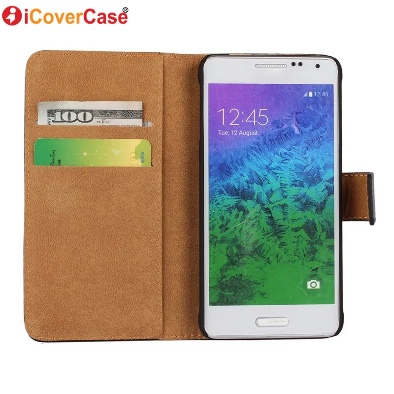 Кожаный чехол бумажник для Samsung Galaxy Alpha Alfa G850|for samsung galaxy|phone casescase leather |