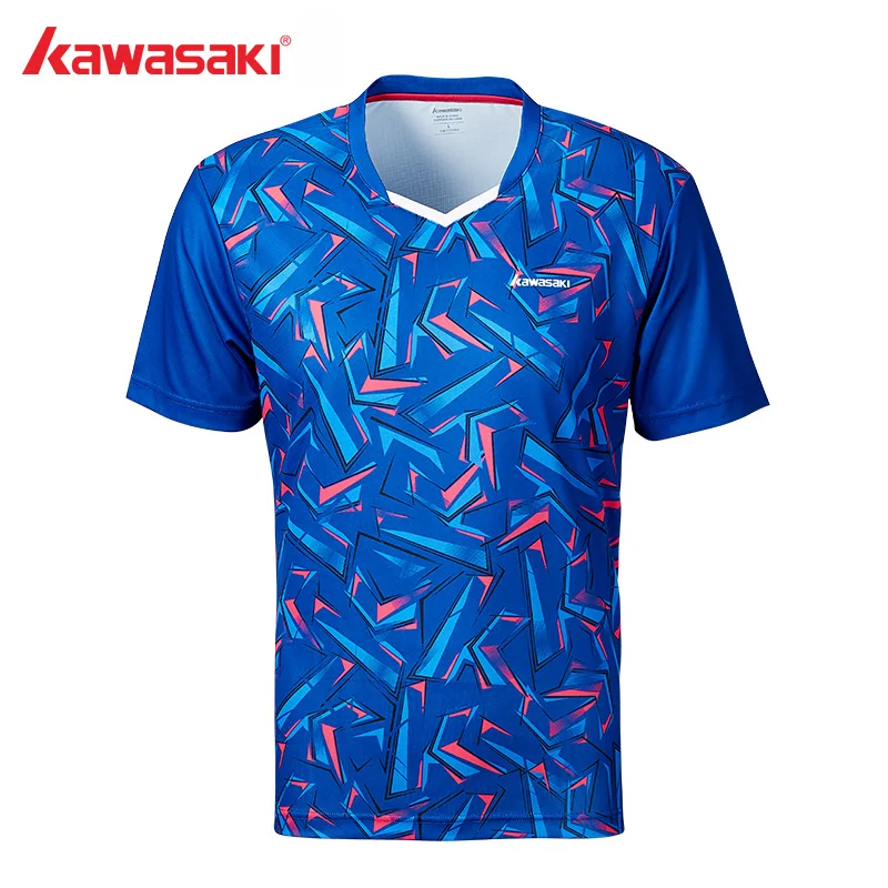 

2019 Kawasaki Badminton T-Shirt Men tennis shirt Training Breathable Shirts Quick Dry Short-Sleeve For Male ST-S1112