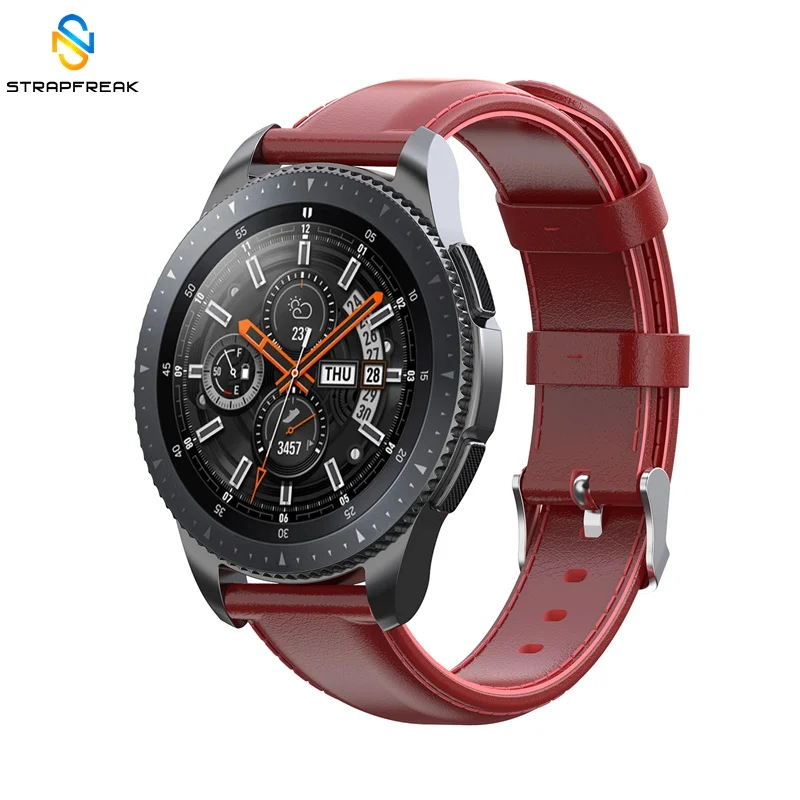 20 мм 22 мм ремешок из натуральной кожи для samsung gear Sport S2 S3 Classic Frontier Galaxy Watch 42 мм 46 мм быстросъемный ремешок для часов