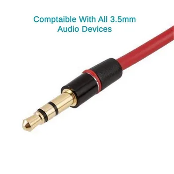 

1.2M 3.5mm Jack Plug To Plug Male Cable Audio Lead for Headphone iPod Aux MP3 -Drop
