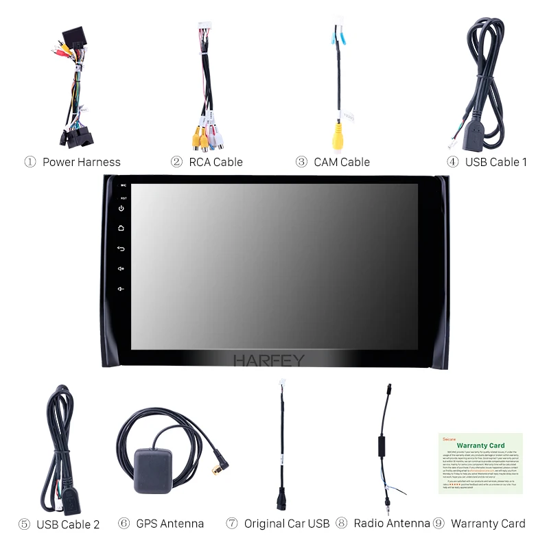 Best Harfey 10.1inch 2 din Android 8.1 GPS car Radio for 2017-2018 Skoda Diack with HD Touchscreen WIFI support Carplay Backup camera 3