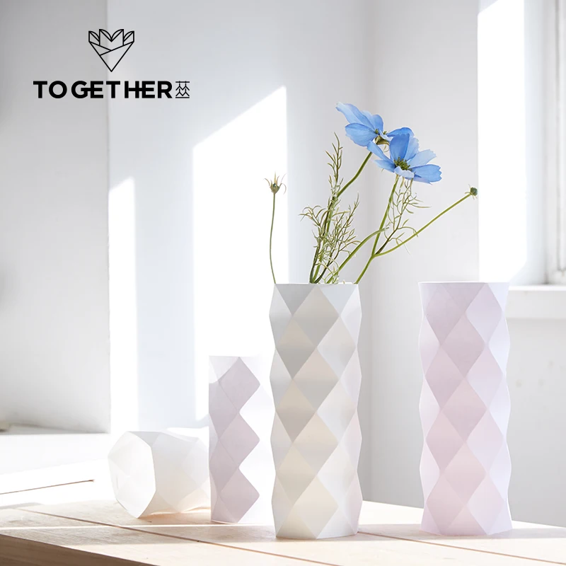 TOGETHER Fold paper vase series decorate DIY waterproof flower wrapping