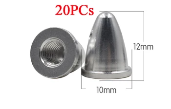 

20PCs M5*10*12 Motor Propeller M5 Cap Nut Prop Round Clamp Blade Clip Fixed Adapter Aluminium Alloy For Motor Prop FPV DIY Parts
