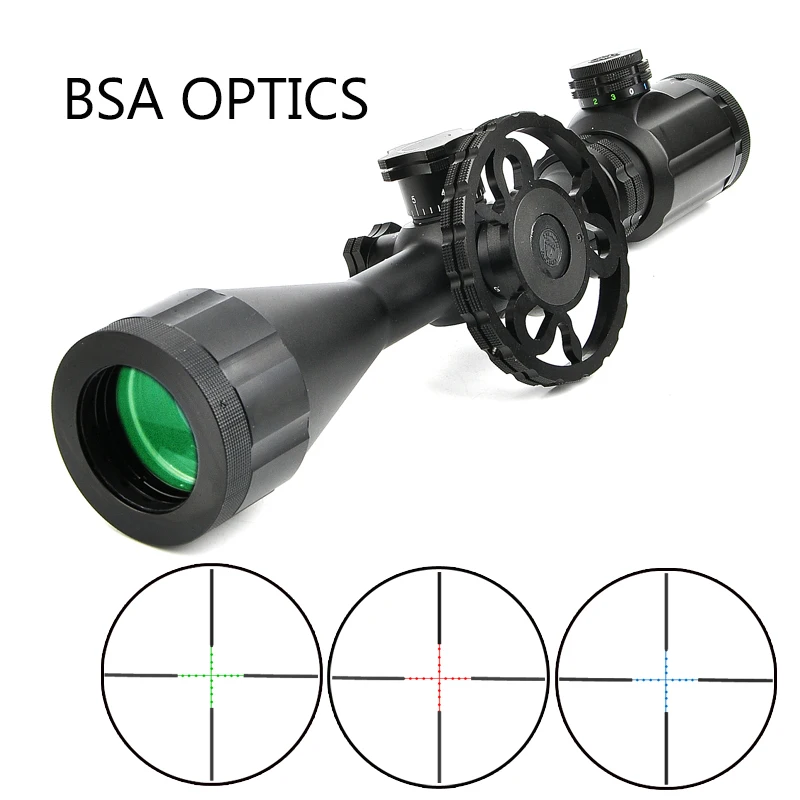 BSA оптика STS 6-24X44 RGB подсветкой тактический прицел оптический Боковая регулировка