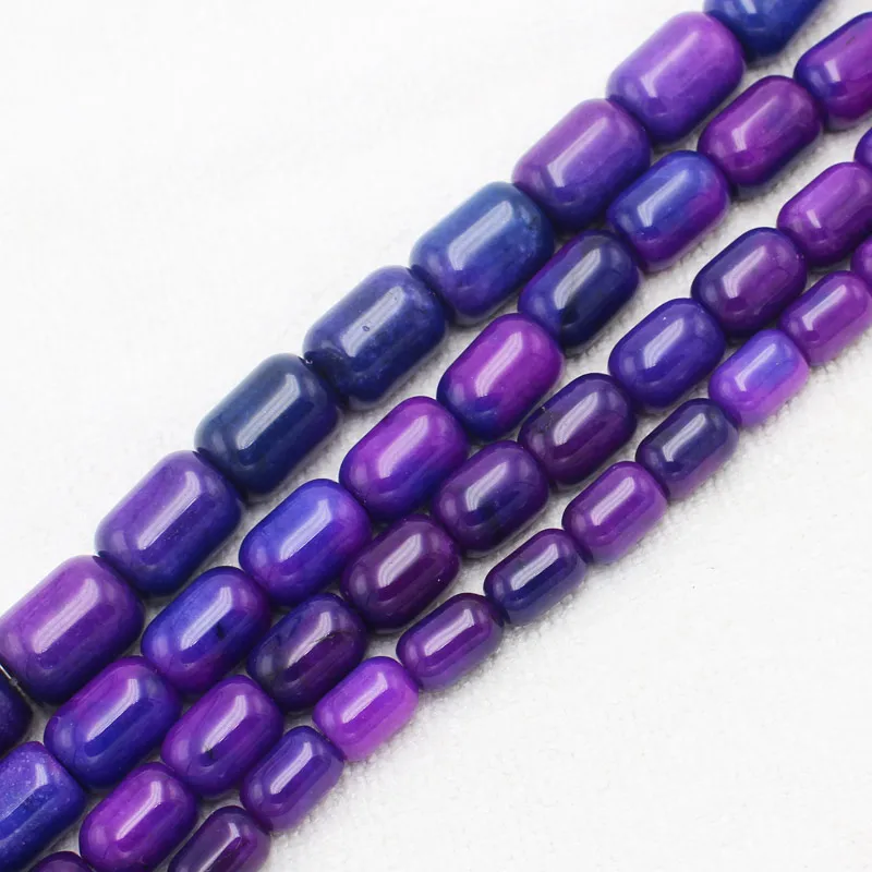 Buy Wholesale Sugilite Color Jades Drum Shape Beads 15" BeadsFor DIY Jewelry