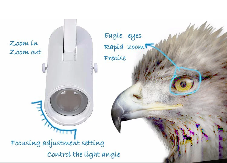 Ângulo de Feixe Europa Zoom in Zoom Out Rotação & Ajustável 10 w 15 w 20 w Mutável Varifocal Recesso Levou Holofotes 15 20 30 60 70 7 High Quality led recessed spotlights