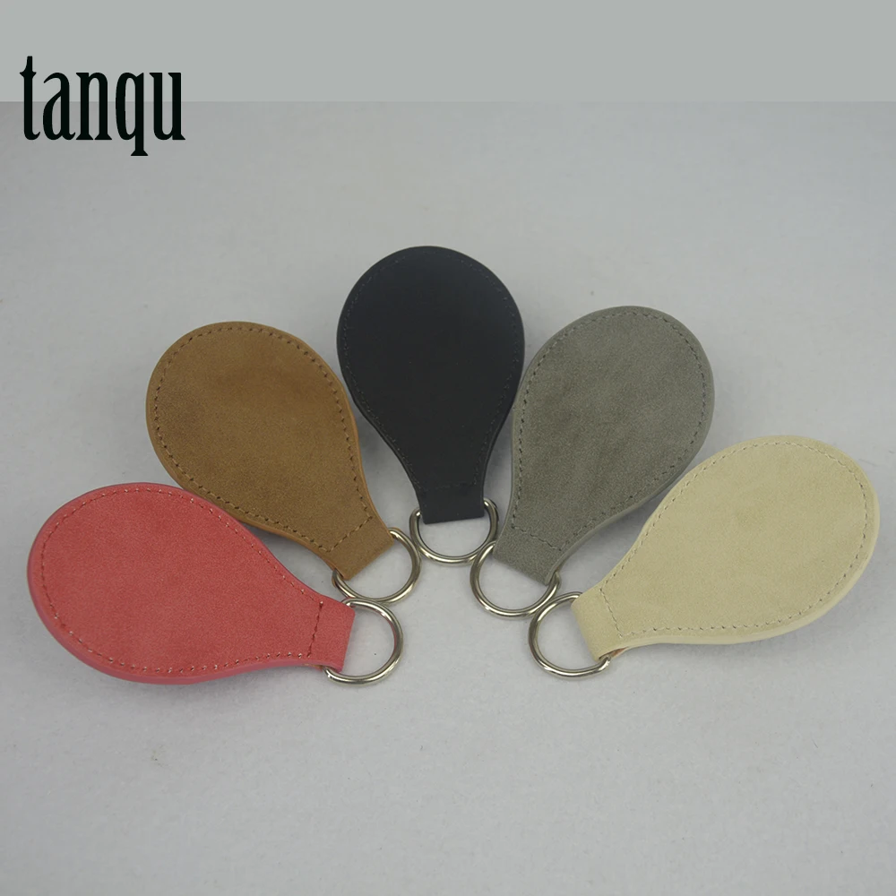 

tanqu 4 PCs Frosted Matt Faux Suede Nubuak Leather Drop painting edge End for Obag Handle Drop Attachment for O Bag Obasket