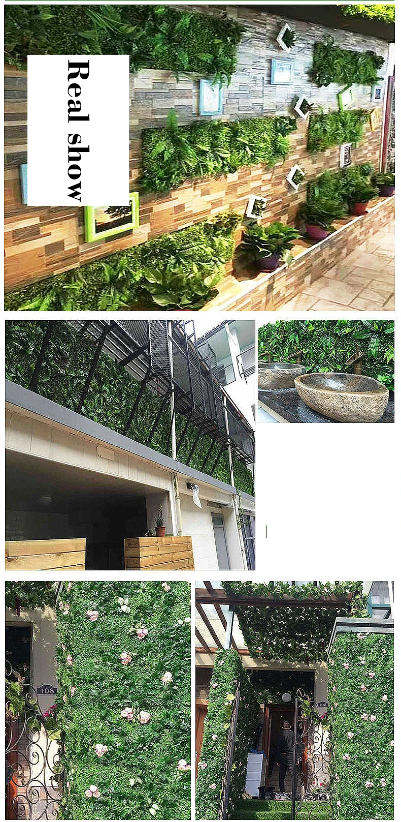 artificial foliage wall panels on 40x60cm Artificial Plant Wall Panels Green Plastic Lawn Tropical Leaves Eucalyptus Clover Fern Leaf Wedding Home Decoration Artificial Dried Flowers Aliexpress