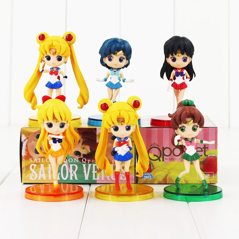 Экшн-фигурки из ПВХ 3 шт./лот Q Posket Tsukino Mercury Mizuno Ami Hino King | Игрушки и хобби