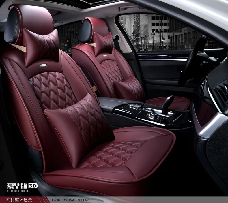 Luxury Black Waterproof Soft Diamond Pu Leather Car Seat Covers Easy Aeproduct Getsubject